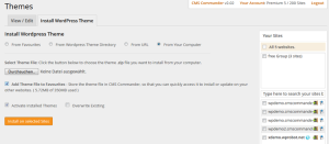 Manage And Bulk Install WordPress Themes | CMS Commander